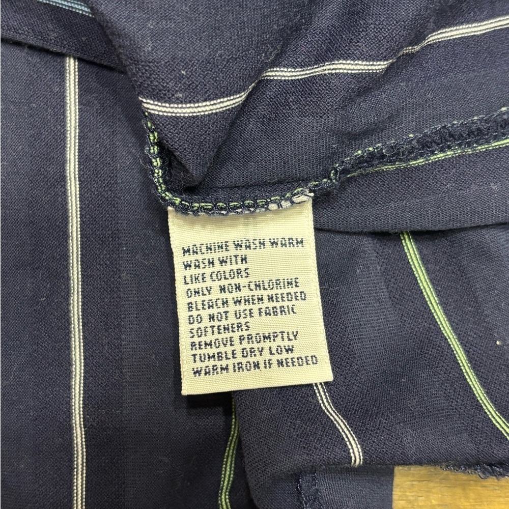 Vintage Polo by Ralph Lauren Men's Blue Striped Polo Shirt - Picture 3 of 4